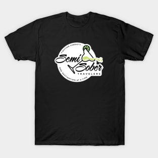 Original Semi-Sober Travelers Margarita design with solid background T-Shirt